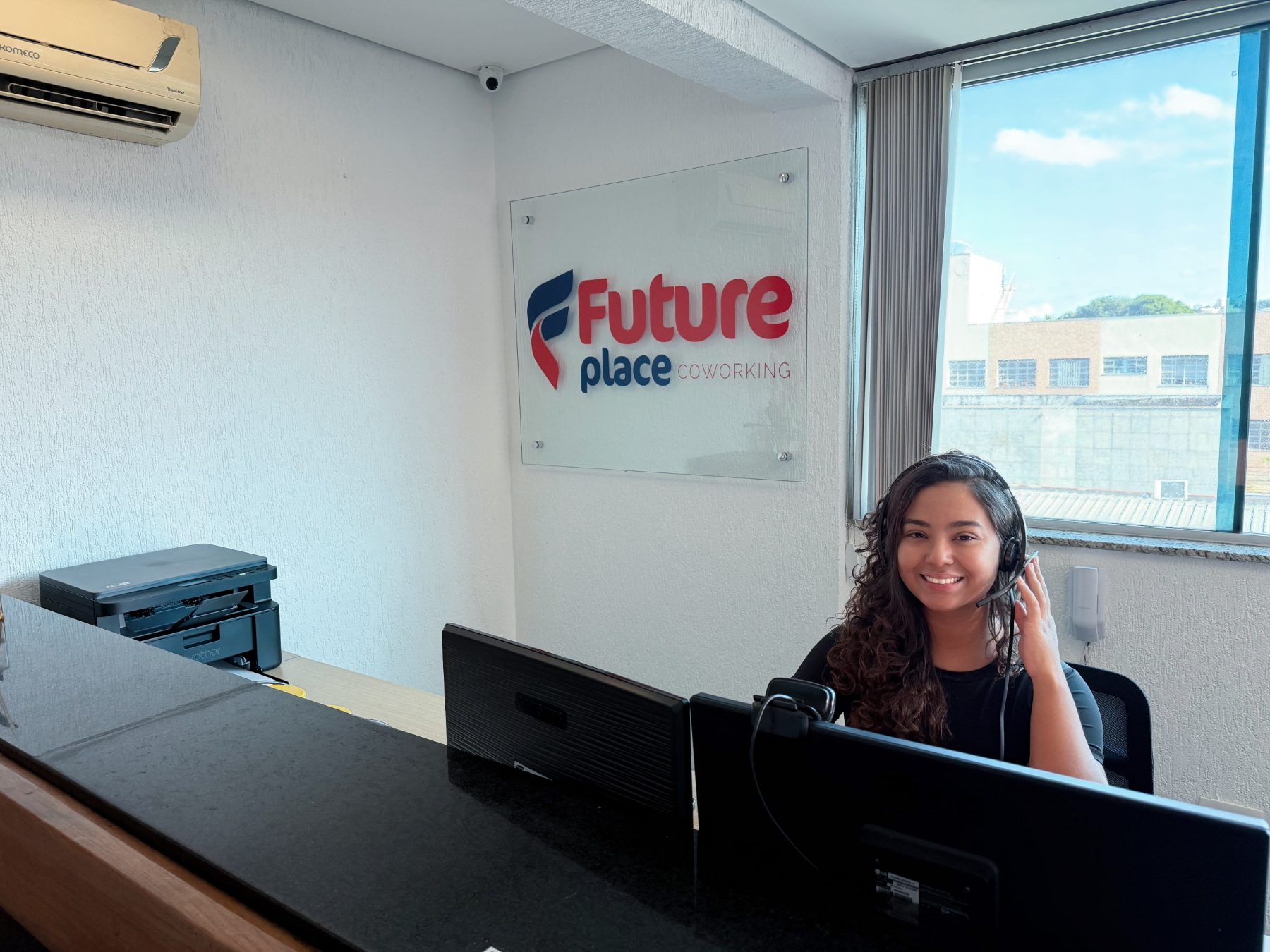 Recepção da Future Place Coworking em Venda Nova, Belo Horizonte